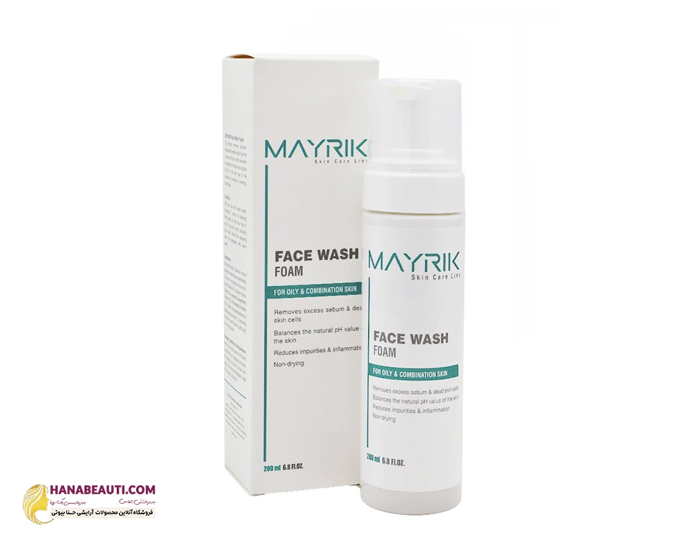 فوم شستشوی صورت مناسب پوست چرب و مختلط Mayrik Face Wash Foam 